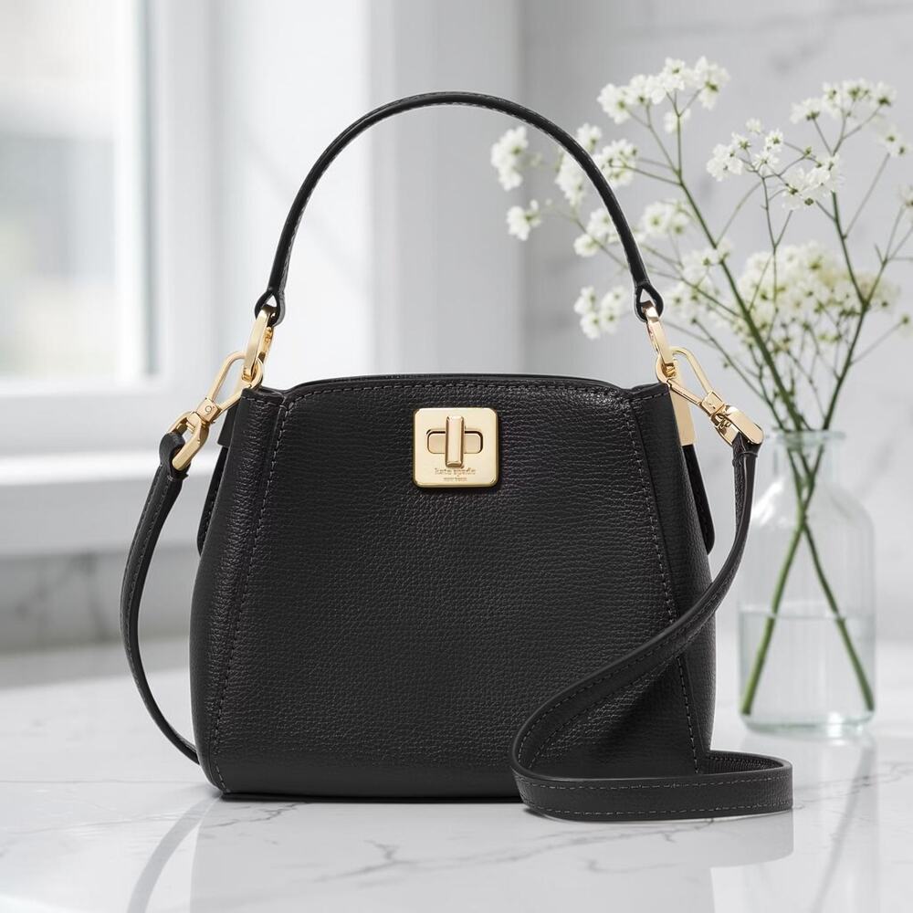 Kate Spade Phoebe Mini Top Handle Crossbody Bag Black KI924 Leather Purse NWT